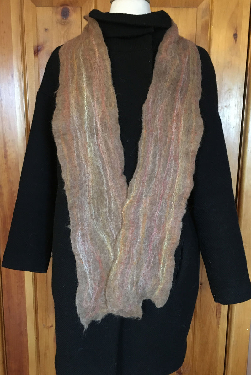 Dark Fawn Scarf with a touch of Autumn