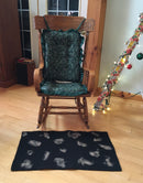 Black Rug with Fawn Wisps