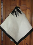 Black Shawl with Leaf Pattern