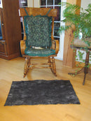 Black Rug with White Overlay
