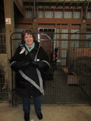 Black Shawl with Leaf Pattern