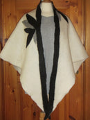 Black Shawl with Leaf Pattern
