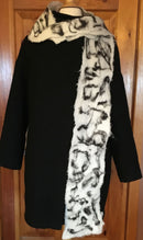 White Scarf with Black Wisps