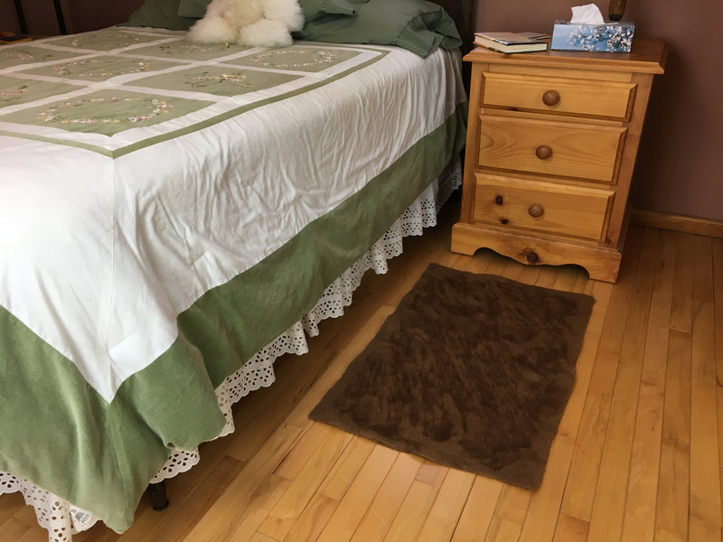 Fawn Rug with Brown Overlay