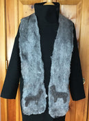 Medium Silver Grey Scarf with 2 alpaca silhouettes