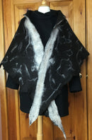 Black Shawl with Fawn Wisps