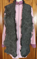 Medium Silver Grey & Charcoal Reversible Scarf