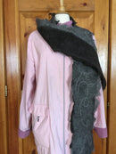 Medium Silver Grey & Charcoal Reversible Scarf