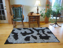 Black Grey Splotchy Rug
