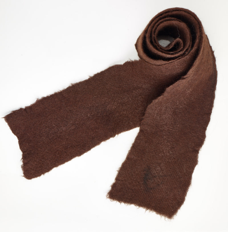 Brown Scarf with Black Wisps