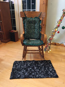 Black Rug with Grey Locks